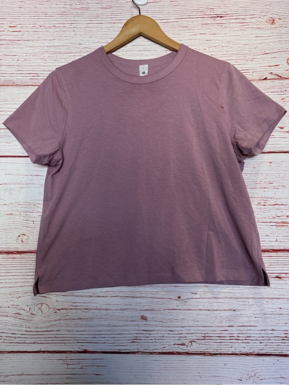 Lululemon Classic-Fit Cotton-Blend T-Shirt in Rose Blush Sz 6 - Picture 3 of 11